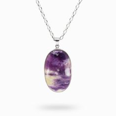 The dreamy purple hues and soft pastel tones of this stone bring an electric, yet elegant pop of color to any outfit. This gem will help with getting rid of the "old" and making way for the "new" in one's life. Known as a great stone to strengthen your romantic connection with a partner, it brings its wearer an intuitive relationship understanding and allows for concentration with spontaneous action. Stone Origin: ﻿Utah, USAPlease Note: All pieces shipped within 48 hours from our Del Mar Gallery Romantic Connection, Tiffany Stone, Cabochon Necklace, Bezel Necklace, Bezel Pendant, Cabochons Stones, Cabochon Pendant, Purple Hues, Oval Pendant