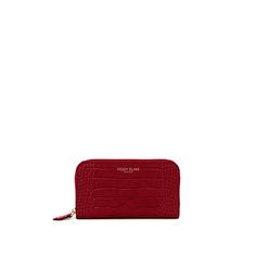 Keep your daily essentials stowed safely in this chic accessory. Crafted in Italy from textured Saffiano Leather. Chic Red Wallet With Card Slots, Elegant Red Wallet For Business, Elegant Red Wallets For Business, Elegant Red Wallet With Interior Card Slots, Elegant Red Bifold Coin Purse, Red Luxury Wallet For Everyday Use, Elegant Red Wallet With Rfid Blocking, Elegant Red Coin Purse With Interior Card Slots, Classic Red Coin Purse For Travel