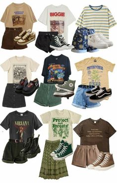 #outfits Cute Geeky Outfits, Wallows Aesthetic Outfits, Stranger Things Aesthetic Clothes, Grunge Granola Outfits, 90s Summer Aesthetic Outfits, Ajr Concert Outfit Ideas, Art Core Outfits, My Dream Clothes, Ajr Concert Outfit