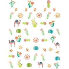 Desert inspired Camel and Cactus fingernail art stickers these are must for all of your summer designs featuring some cute cacti flowers and flowers. Color: Green. Cacti Flowers, Fingernail Art, Fingernail Clippers, Luminous Nails, Life Under The Sea, Summer Designs, Flowers Color, Sea Inspired, Flowers Green