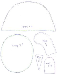 the sewing pattern for a hat that has been cut out and is ready to be sewn