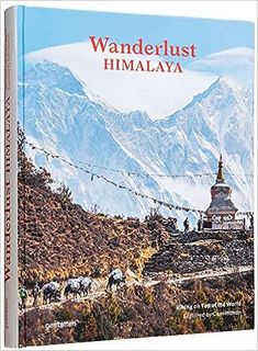 the book wanderlust himalaya with mountains in the background