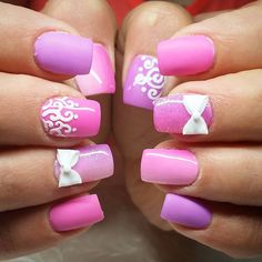 25+ Pink Summer Nail Arts, Ideas Design Trends Premium PSD, Vector Nail Art French, White Gel Nails, Pink Summer Nails, Pink Nail Art Designs, 2016 Style, Pink Designs, Summer Gel Nails, Pink Gel Nails