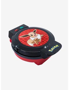 the pokemon pikachu waffle sandwich maker is shown in front of a white background