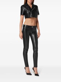 Find PHILIPP PLEIN Skinny-cut Faux-leather Trousers on Editorialist. black faux leather smooth grain silver-tone logo plaque crystal-embellished buttons low-rise concealed fly and button fastening belt loops skinny cut classic five pockets Embellished Buttons, Leather Trousers, Philipp Plein, Black Faux Leather, Low Rise, Grain, Silver Tone, Top Brands, Faux Leather