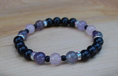 Love & Harmony Bracelet - Shungite, Amethyst, Pink Quartz, and Austrian Crystals. Feeling depleted from love? Feeling like you need a shift to fill your own cup? Want to start getting deeply connected to Spirit? Let the Love and Harmony bracelet fill your heart and soul with the connection you need to get realigned to your passions and desires for greater fulfillment. This is the perfect bracelet that will not only help you with 5g and electronic protection but it will also help you to get t Fill Your Own Cup, Love Feeling, Protection Bracelet, Heart And Soul, Pink Quartz, Austrian Crystal, Gifts For Teens, Beautiful Bracelet, Stones And Crystals