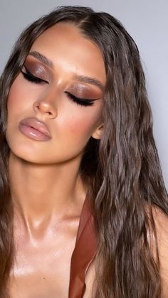 Chocolate Makeup Looks, Chocolate Makeup, Brown Eyeshadow Looks, Glamorous Makeup, Creative Makeup Looks, Makeup Game, Glamour Makeup