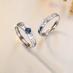 These Custom Engraved Moonstone Wedding Rings for Couples are perfect for any special occasion. With an adjustable size and promise and anniversary gift set, you are sure to find the ring of your dreams. Their beautiful and timeless design makes these the perfect choice for couples looking for a special, one-of-a-kind symbol of their love. Material: Gold Plated 925 Sterling Silver + Cubic Zirconia Size: Adjustable size Adjustable Silver Couple Rings For Valentine's Day, Adjustable Couples Rings For Valentine's Day, Adjustable Couples Promise Rings, Couples' Adjustable Silver Rings, Personalized Adjustable Crystal Wedding Ring, Adjustable Open Couple Rings For Anniversary, Adjustable Open Ring For Anniversary, Adjustable Couples Rings For Anniversary, Adjustable Couple's Rings For Anniversary