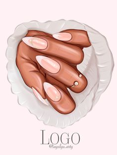 Logo Design Ideas Nails, Press On Nails Logo Ideas, Nail Logo Ideas Graphic Design, Nails Logo Design Ideas, Nails Logo Instagram, Nails Dibujo Logo, Nails Logo Ideas, Nails Artist Logo, Logo Nails Salon