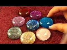 How To- Make Nail Polish Gems - YouTube Nail Polish In Water, Micro Macramé, Glass Gems, Stone Crafts, Macrame Tutorial