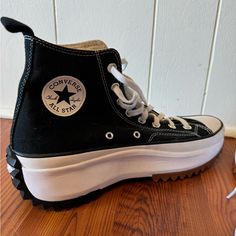 Platform Black Converse. I Do Not Have The Original Box That They Came In. Only Worn A Handful Of Times. Converse Shoes High Top, Converse Platform, High Top Converse, Converse Black, Black Converse, Converse High Tops, Womens Converse, Converse Shoes, High Top