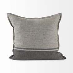 With this Light and Dark Gray Pillow Cover you can add the perfect finishing touch to your couch. This cushion cover is made highly durable and soft linen material that provides comfort beyond measure. The cushion cover has a light gray background which bordered edges on all four sides. On the bottom third of the cushion cover there is a thick dark gray strip which has a narrower strip on top of it in the same color. This color block pattern adds a nice bit of texture to the whole look of this c Dark Grey Pillow, Light Gray Background, Grey Cushion Covers, Grey Pillow Covers, Gray Pillow, Braided Area Rugs, Color Block Pattern, Grey Pillows, Accent Throw Pillows