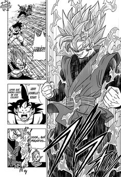 an image of a page from dragon ball, with the caption in black and white