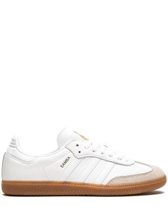 Adidas Samba "Real Madrid" Sneakers - Farfetch Samba Real Madrid, Perfect Sneakers, Dr Shoes, Shoe Inspo, Leather Logo, Dream Shoes, Adidas Samba, Mode Vintage, Shoe Game