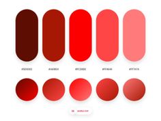 the different shades of red are shown in this image, and each color is similar