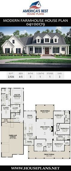 two story house plans with an open floor plan for the front and back of the house