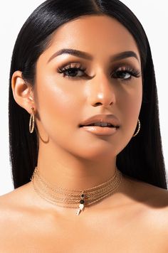 LIL SAVAGE CHOKER HOOP SET Brown Matte Lipstick, Types Of Lace, Layered Choker Necklace, Drawstring Ponytail, Frontal Hairstyles, Olive Skin, Layered Chokers, Hair Life, Hair Quality