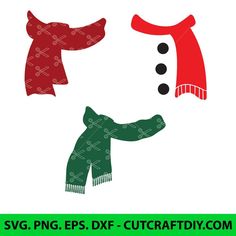 two hats and scarfs with the words svg png eps dxf