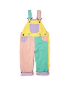 Dotty Dungarees Girls' Colorblock Overalls - Baby, Little Kid, Big Kid Dungarees Outfits, Kids Dungarees, 90s Trends, Kids Overalls, Dungaree Dress, Organic Baby Clothes, Super Sweet, Baby Size, Dungarees