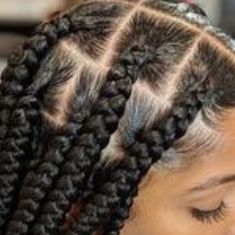 Hello I Do Braid Box For Super Cheap 10 Box Braids Hairstyles, Corn Rolls With Box Braids, Braids For Black Women Cornrows Ideas, Box Braids Jumbo Long, Big Block Braids Hairstyles, Large Braid Styles For Black Hair, 8 Jumbo Knotless Box Braids, 12 Jumbo Box Braids, Jumbo Box Braids Medium Length