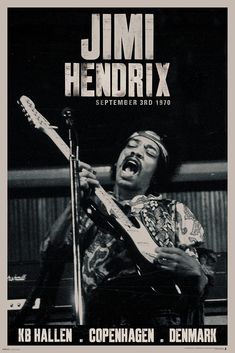 the poster for jimmy hendrix's concert