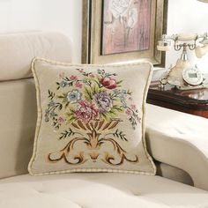 44231989690531 Throw Pillows Covers, Cover For Sofa, Vintage Throws, Vintage Throw Pillows, White Throw Pillows, Embroidered Cushions, Euro Sham, Velvet Pillow Covers, Floral Pillows