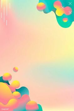 an abstract background with different colored shapes and lines on the bottom right corner, as well as dots in the middle left corner