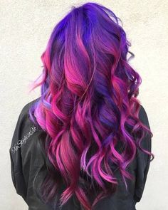 Pinkish Purple Hair, Mermaid Hairstyles, Blue And Pink Hair, Mermaid Hair Color, Mane Addicts