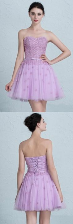 Purple Dress For Sweet 16 Prom, Purple Fitted Dress For Sweet 16, Sweetheart Neckline Tutu Dress For Party, Fitted Purple Tutu Dress For Spring, Party Tutu Dress With Sweetheart Neckline, Purple Mini Dress For Wedding, Lavender Mini Dress For Wedding, Lavender Mini Dress For Prom, Lavender Mini Length Dress For Prom