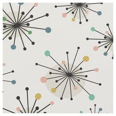 a white background with colorful dots and lines