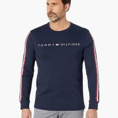 Tommy Hilfiger Long Sleeve Tee For Men Featuring An Embroidered Flag At Chest. T-Shirt For Men In A Crewneck Design. Mens Tshirt With A Striped Print Design. Tshirt For Men In Long Sleeve. Tommy Hilfiger Tshirt In A Regular Fit. Long Sleeve Tee In Soft Cotton Material. Shirt For Men With Crew Neck Collar Design. Neck Collar Design, Tommy Hilfiger Denim Jacket, Yellow Long Sleeve Shirt, Tommy Hilfiger Long Sleeve, Tommy Hilfiger T Shirt, Tshirt For Men, Crewneck Design, Design Tshirt, Tommy Hilfiger Shirts