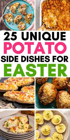 easy easter menu ideas families Russet Potato Recipes Side Dishes, Potato Ideas Side Dishes, Easy Potato Side Dishes, Bbq Ideas Food, Side Dishes For Easter, Holiday Potatoes, Easter Dinner Ideas, Easter Side Dishes Recipes, Potato Side Dishes Easy