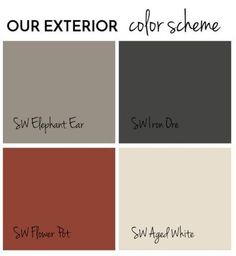 the color scheme for our exterior color scheme is red, white, gray and black