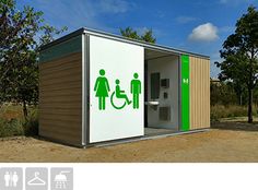 Public Shower, Outdoor Restaurant Design, Ticket Booth, Public Square, Container Design