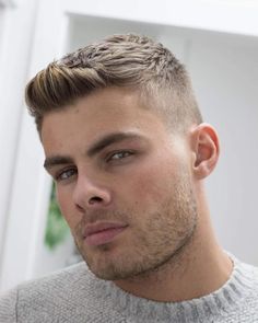 Men Crew Cut, Long Crew Cut, Hard Part Haircut, Crew Cut Hair, Crew Cut Haircut, Long Hair On Top, Men Haircut Styles, Mens Hair