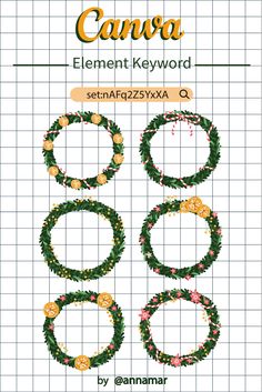 a cross stitch pattern with flowers and leaves in the center, surrounded by circles on a grid