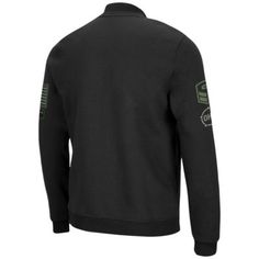 In cold weather, show your pride for the Maine Black Bears and those who defend our country by wearing this High-Speed Bomber full-zip jacket from Colosseum. It features embroidered Maine Black Bears graphics that match the OHT Military Appreciation appliques on each sleeve. Plus, fleece lining provides an extra layer of warmth and coziness. Brand: Colosseum; Embroidered fabric applique; Embroidered graphics; Fleece lining; Full Zip; Full-zip; Imported; Lightweight jacket suitable for mild tempe Texas State Bobcats, Butler Bulldogs, Butler University, Branded Merchandise, Black Bears, Military Appreciation, Fabric Applique, University Of Miami, Embroidered Fabric