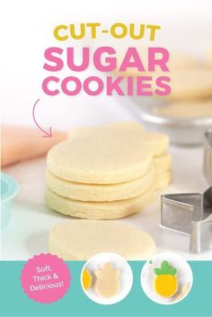 an advertisement for cut - out sugar cookies