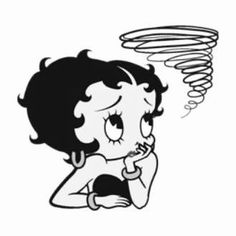 a drawing of a girl blowing her nose with a thought bubble in front of her