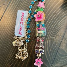 Both Are New. Chain Has Extender. It’s A Stunning Necklace Healthy Appetizer, Strawberry Necklace, Seahorse Necklace, Beaded Jewelry Bracelets, Charm Choker Necklace, Betsey Johnson Necklace, Set Ideas, Dragonfly Necklace, Bow Necklace