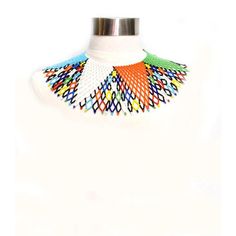 4" L Beaded Bib Necklace, African Culture, Bib Necklace, African Art