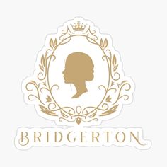 the logo for bridgerton, which has been designed to look like a woman's head