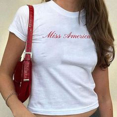 🇺🇸 Miss America Baby Tee 🇺🇸 Miss America Baby Tee | Y2K Coquette USA Americana United States of America Shirt Top 4th of July Cute Trendy Shirt Retro 90s Y2K Aesthetic | Vintage American Baby Tee, Downtown Girl Coquette Shirt | 00s Women's T-Shirt | Y2K Retro Style | Aesthetic Top | I heart Cowboys | Womens Bday Gift | Cute 2000s Tshirt | Y2K Baby Shirt | Birthday Gift for Friends, Girlfriends, Partner | Graphic print tshirt | Boho style | Y2K Aesthetic | Pinterest Aesthetic ✨ FABRIC CONTENT Decorating T Shirts, 90s Style Cotton Tops With Letter Print, 90s Inspired Fitted Tops With Letter Print, Fitted 90s Inspired Tops With Letter Print, Fitted Cotton Tops With Logo Print, 90s Inspired Letter Print Summer Tops, Y2k Text Print Tops For Summer, 90s Style Fitted Tops With Letter Print, Y2k Short Sleeve Shirt For Summer