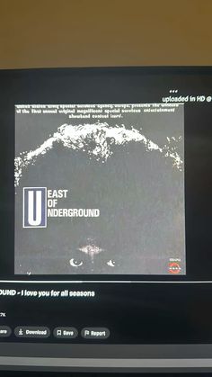 a television screen with the last underground logo on it