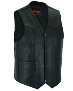 DS110 Traditional Single Back Panel Concealed Carry Vest Men's Vests Virginia City Motorcycle Company Apparel Black Fitted Motorcycle Vest, Classic Fitted Vest For Biker Events, Biker Vest With Pockets For Motorcycling, Classic Outdoor Vest, Classic Sleeveless Vest For Outdoor, Concealed Carry Vest, Leather Vests, Leather Biker Vest, Black Leather Vest