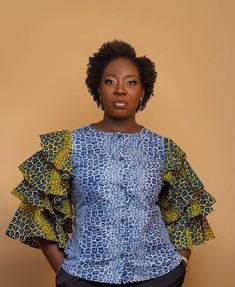 100% cotton African wax print Shirt length 27' Front buttons Made in Ghana African Tops For Women Shirts, African Print Shirts, African Print Top, African Tops For Women, Kitenge Designs, African Print Shirt, African Blouses, African Tops, African Lace Styles