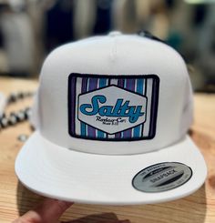 Salty Rodeo Hats, Rodeo Hats, White Caps, White Hat, White Mesh, Panel Design, Rodeo, Mesh, Hats