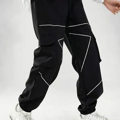 Black Hip Hop Boys Joggers With Pockets, Sz 14/15, Lightweight, Nwt In Orginal Packaging Black Cotton Cargo Pants With Letter Print, Black School Pants With Pockets, Black Casual School Pants, Casual Black School Pants, Boutine La, Boys Joggers, Kids Bottoms, Kids Shop, Hip Hop