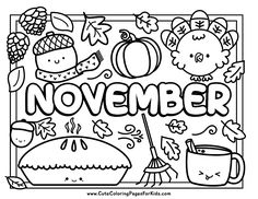 the november coloring page for kids