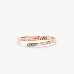 rose gold natural white diamond open ring Elegant Spiral Stackable Rings, Elegant Spiral Rose Gold Ring, Elegant Adjustable Spiral Midi Rings, Fine Jewelry Rose Gold Midi Ring With Open Band, Rose Gold Midi Rings With Open Band Style, Dainty Gold Band, Spiral Ring, Kehlani, Diamond Carat